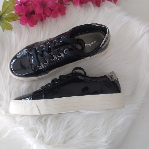 Limelight Shoes - Limelight Patent Leather Black Sneakers Size 7